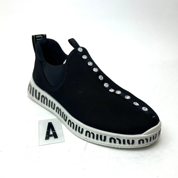 MIU MIU Logo Slip-On Sneaker sz 9 - Picture 1 of 14
